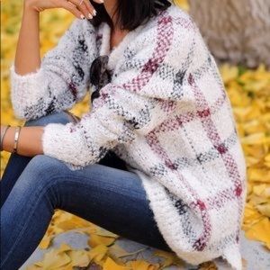 SZ S Theory Loryelle Innis Cozy Plaid Sweater